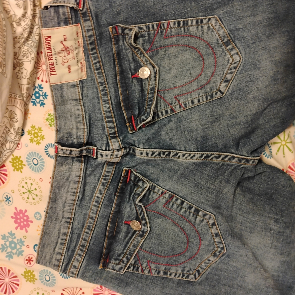 True Religion Ricky Relaxed Straight Jeans Sz38